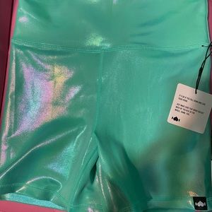Aquamarine Wodbottom shiney hiney 5” shorts